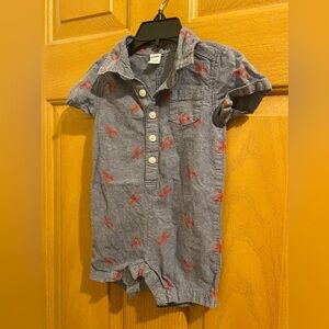 Old Navy chambray and Red Kids One Piece